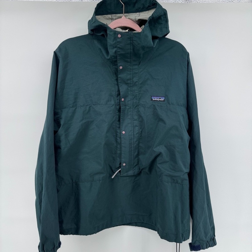 Vintage Patagonia Pneumatic Pullover Jacket Mens Medium Ripstop Nylon Dark Green